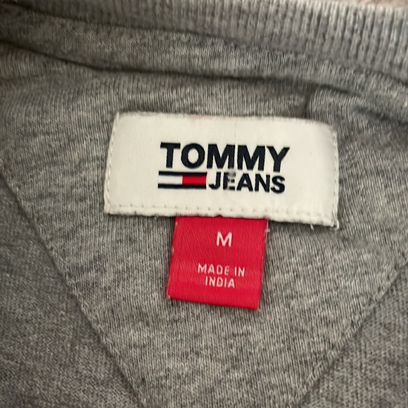 NWOT Tommy Jeans Flag Logo Cotton T-Shirt Dress GREY - Picture 7 of 7